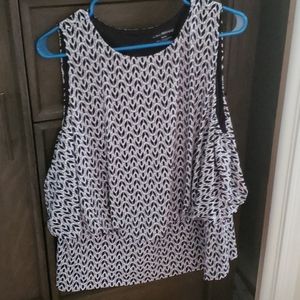 Patterned Lane Bryant sleeveless blouse